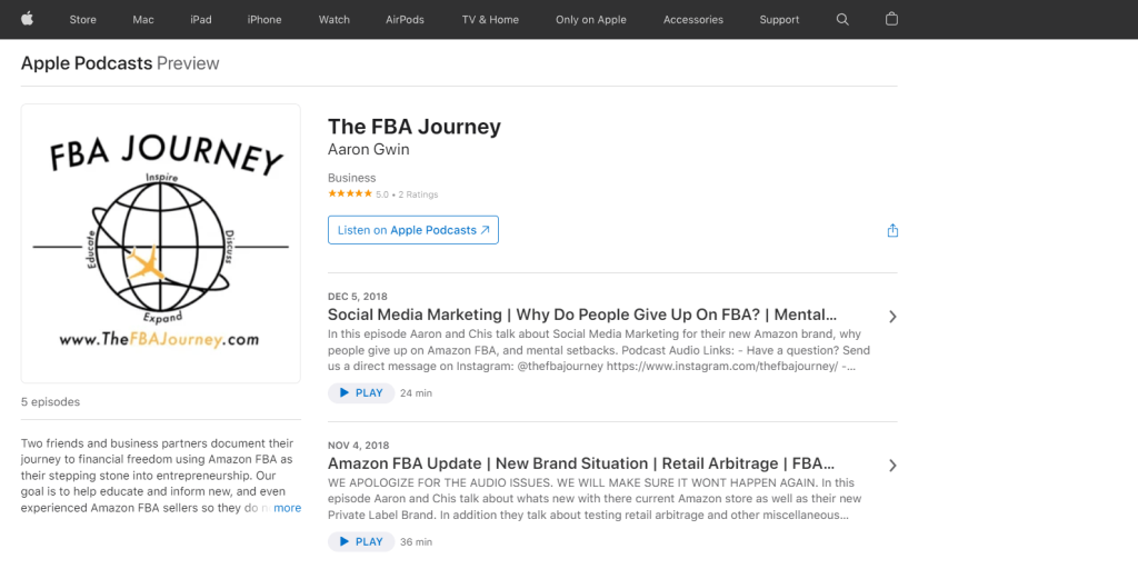 FBA Journey Podcast Overview