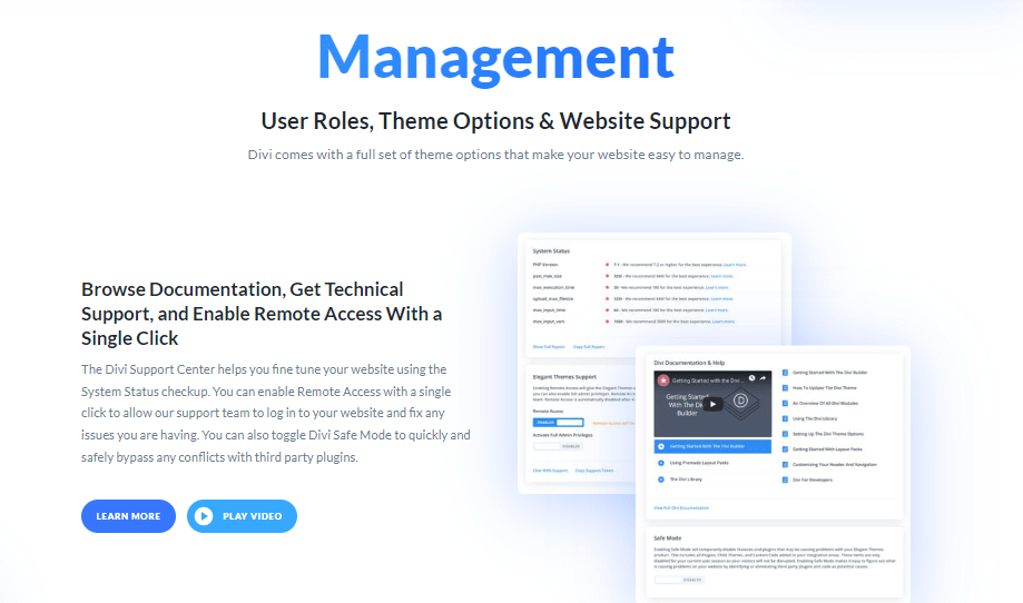 Divi User Interface 