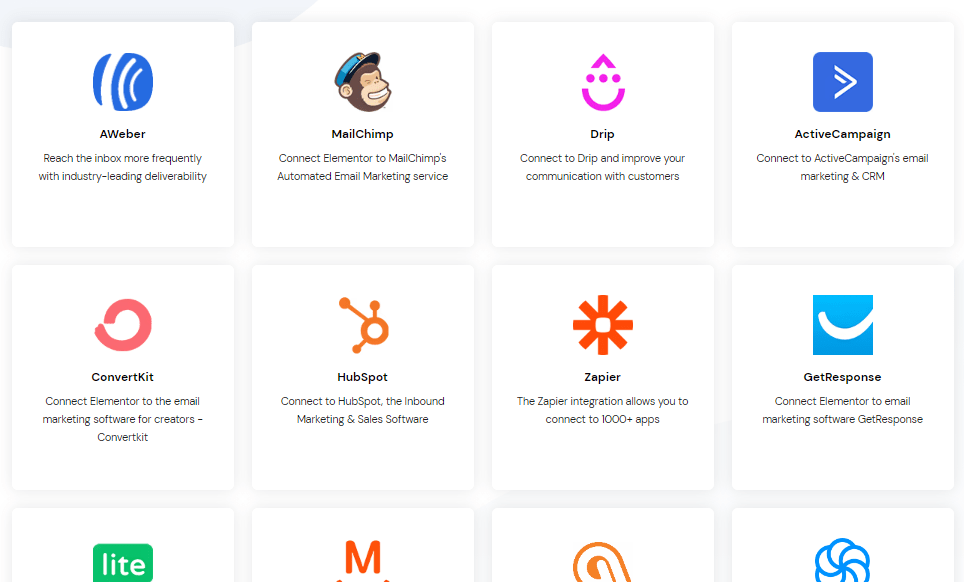 Elementor Integrations Elementor Integrations