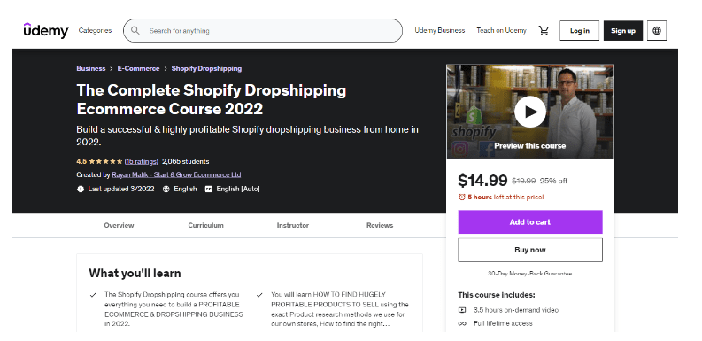 The Complete Shopify Dropshipping Ecommerce Course 