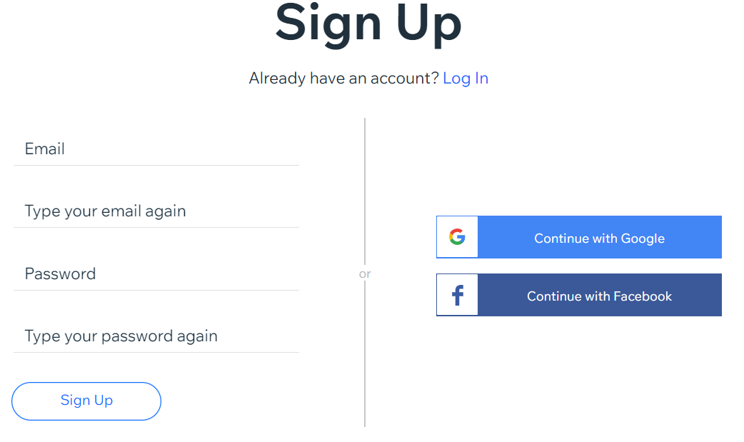 Sign Up Sign Up