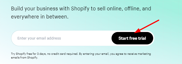 Shopify free trial
