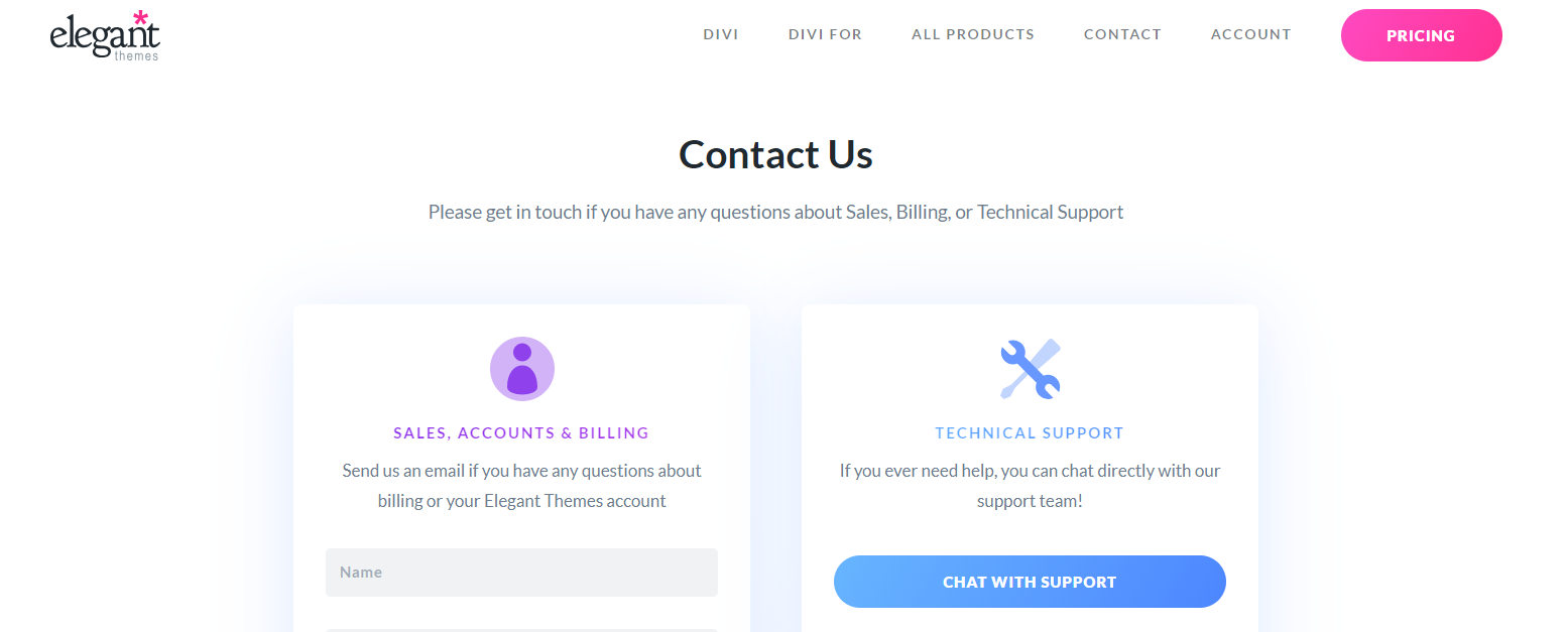 Divi Customer Support Divi Customer Support