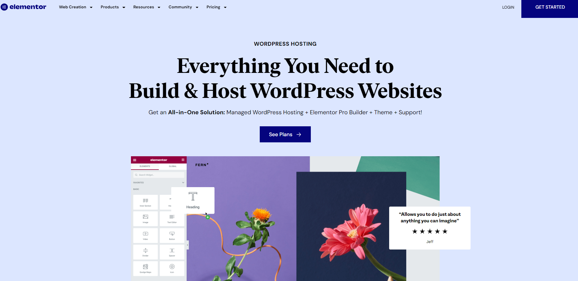 Elementor Hosting Page Elementor Hosting Page