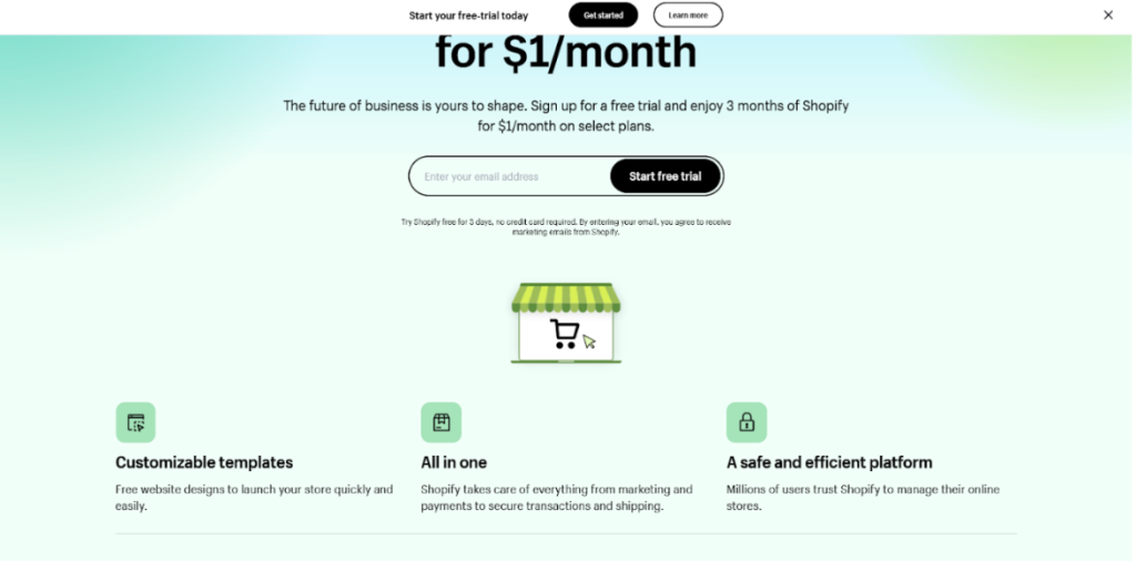 Start Your Shopify Free Trial Start Your Shopify Free Trial