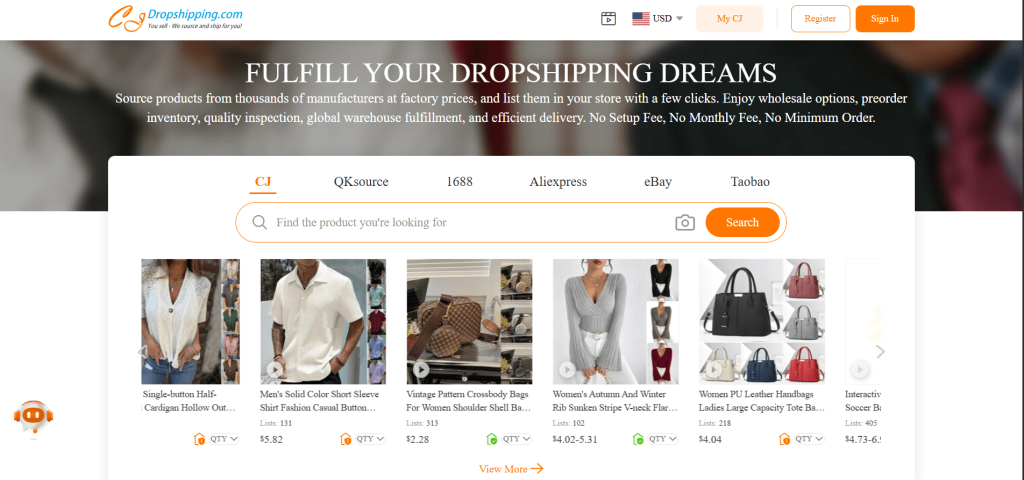 CJDropshipping Homepage CJDropshipping Homepage