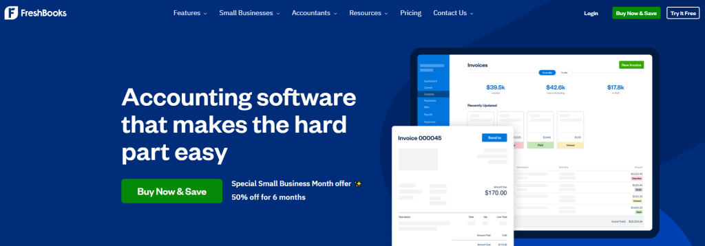 Freshbooks Homepage Freshbooks Homepage