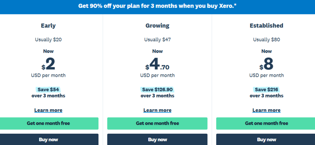 Xero Pricing Plans Xero Pricing Plans