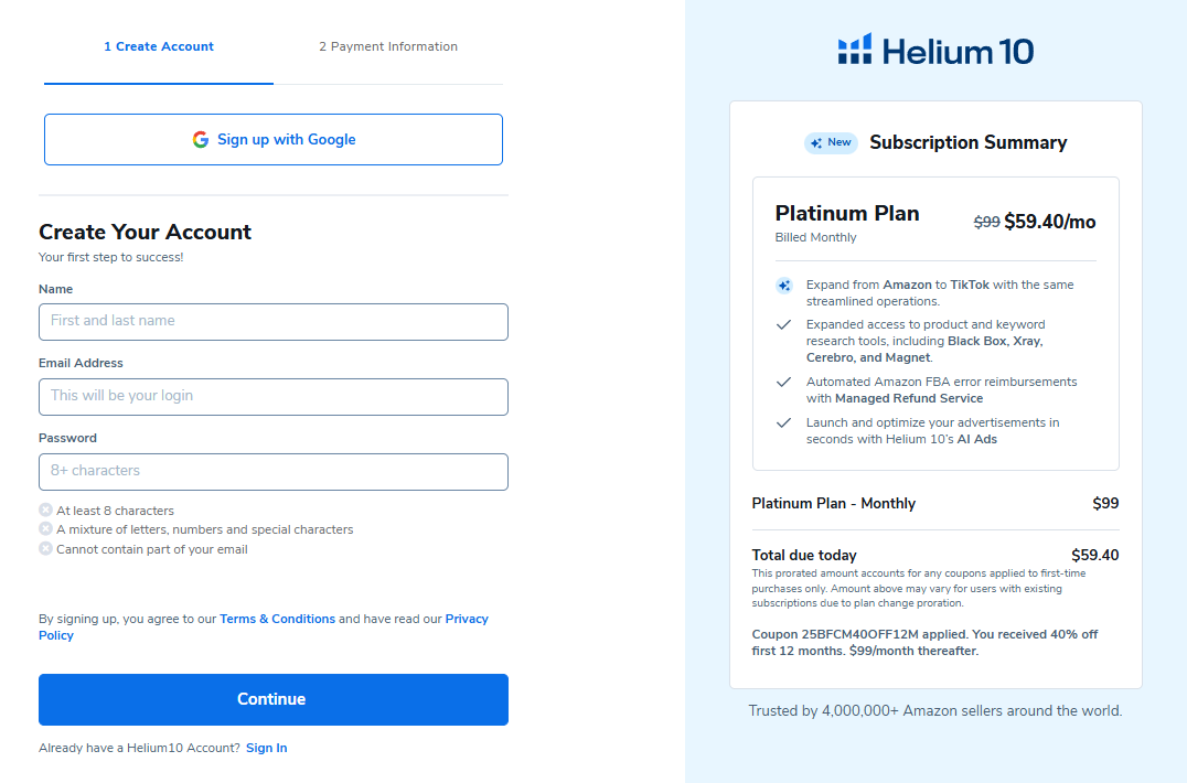 Create A New Account Or Log In