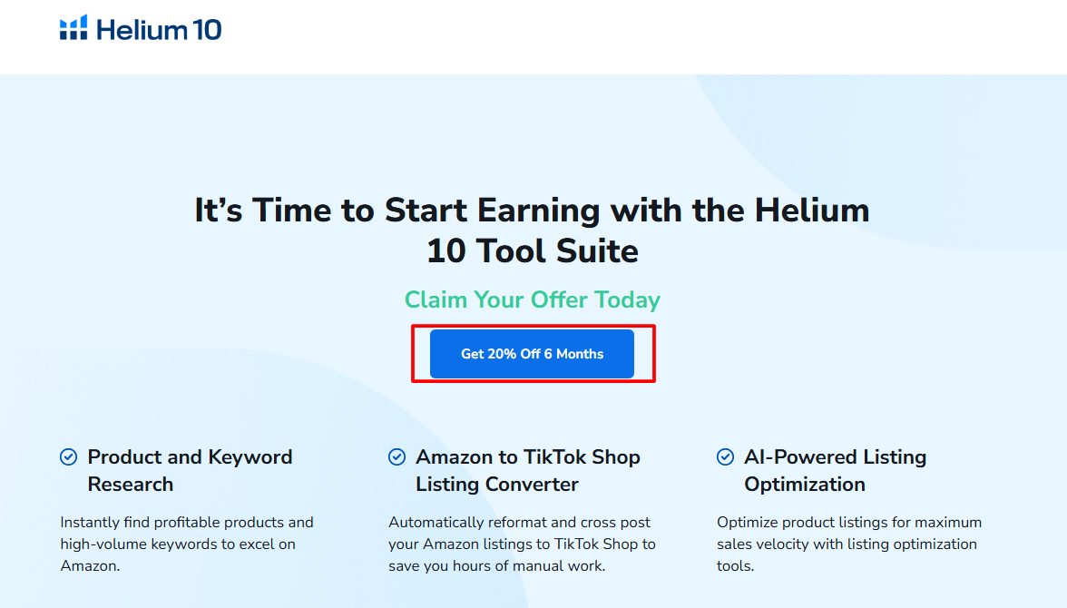Helium 10 Discount Page & Click On Get Started Today Helium 10 Discount Page & Click On Get Started Today